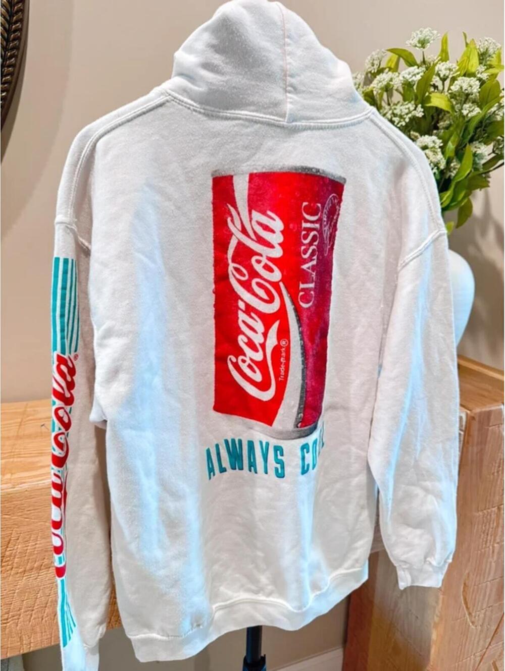 Vintage Y2k Medium Coca Cola Pullover Hoodie